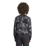 Women's Adidas Essentials Camo Cropped Sweatshirt - BLACK