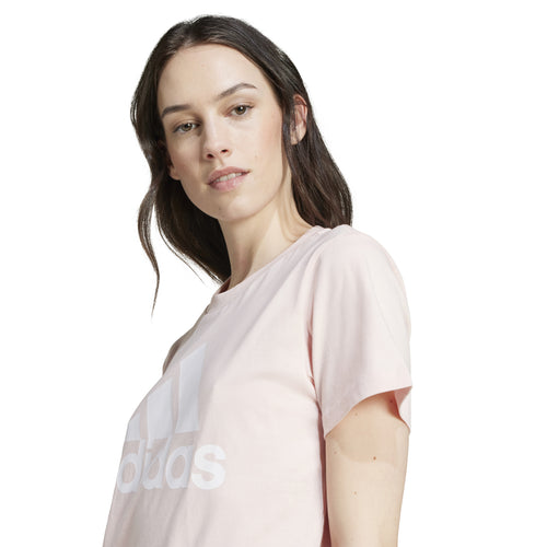 Women's Adidas Essentials Logo T-Shirt - SANDPINK