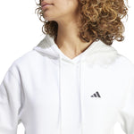 Women's Adidas Essentials Small Logo Feel Cozy Hodie - WHITE