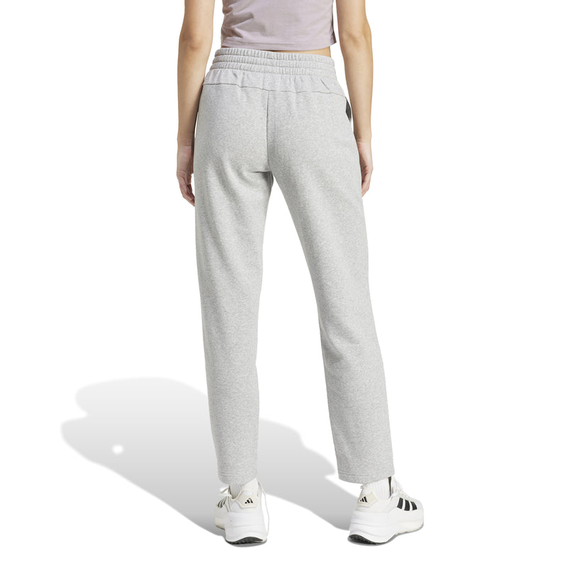 Women's Adidas Essentials Small Logo Feel Cozy Open Hem Pant - MGREY