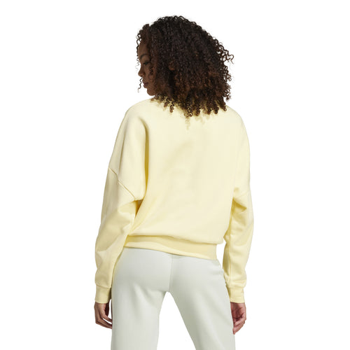 Women's Adidas Essentials Small Logo Feel Cozy Sweatshirt - YELLOW