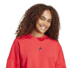 Women's Adidas Essentials Small Logo Feelcozy Sweatshirt - PURRUBY