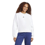 Women's Adidas Essentials Small Logo Feelcozy Sweatshirt - WHITE