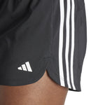 Women's Adidas Pacer Training 3-Stripes High-Rise Shorts - BLACK/WHITE