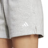 Women's Adidas Small Logo Fleece Shorts - GREY