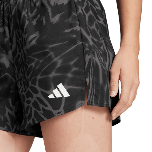 Women's Adidas Train Essentials Allover Print Workout Shorts - BLACK