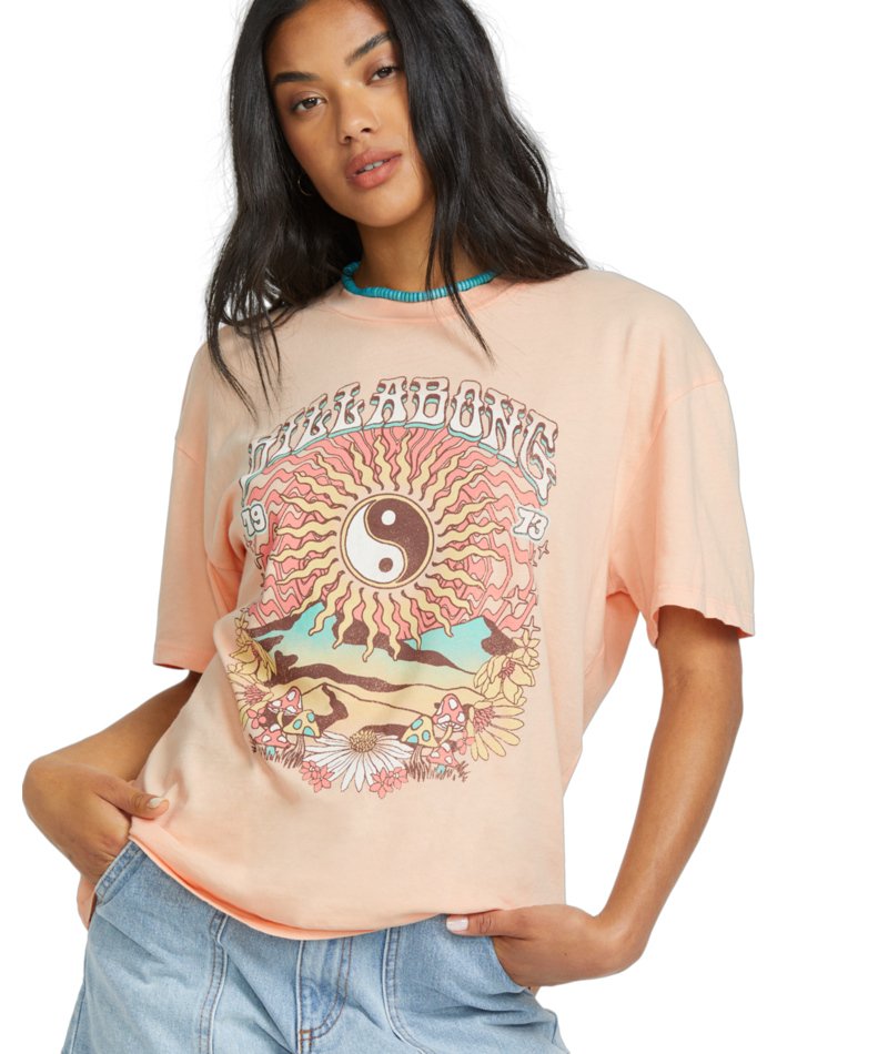 Women's Billabong In The Balance T-Shirt - MEFO-PEA