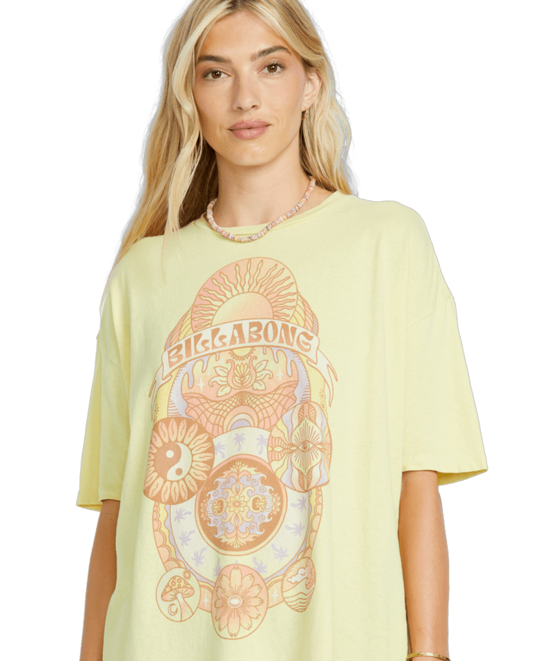 Women's Billabong Surf Mandala T-Shirt - YFJO-YEL