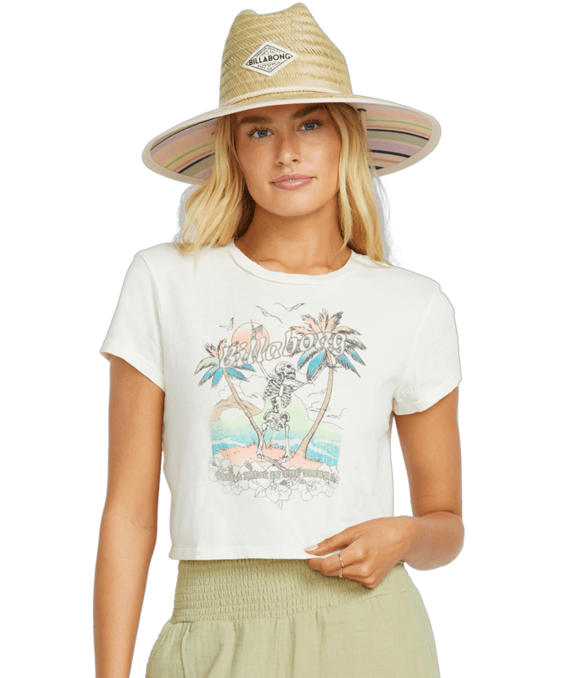 Women's Billabong Tropic Breaks Crop T-Shirt - WCP-WHIT