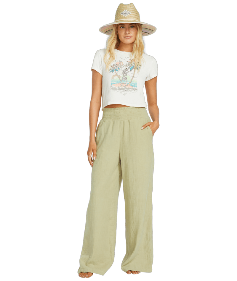 Women's Billabong Tropic Breaks Crop T-Shirt - WCP-WHIT