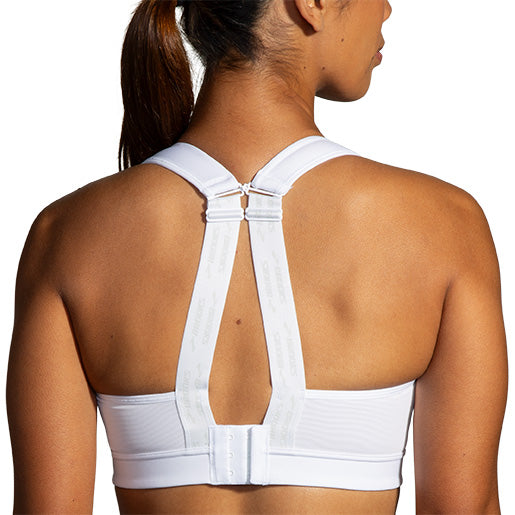 Women's Brooks Convertible 2.0 Sports Bra - 100 - WHITE/BLACK