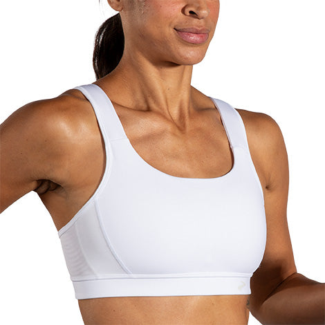 Women's Brooks Convertible 2.0 Sports Bra - 100 - WHITE/BLACK