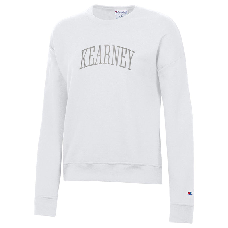 Women's Champion Kearney Powerblend Fleece Crew - WHITE