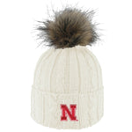 Women's Nebraska Huskers Alps Pom Beanie - CRM