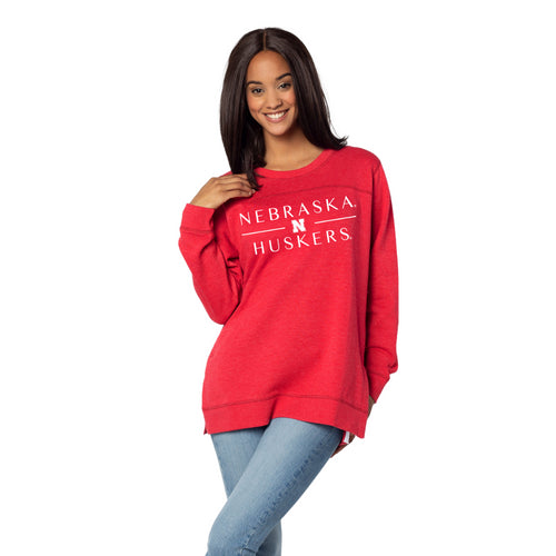 Women's Nebraska Huskers Back To Basics Crew - RED