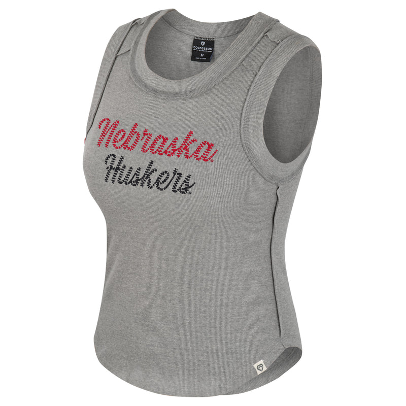 Women's Nebraska Huskers Beach You Rib Tank Top - NEBRASKA