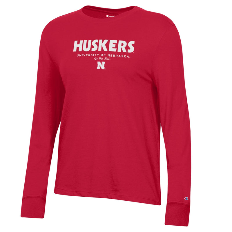 Women's Nebraska Huskers Core Longsleeve T-Shirt - SCARLET