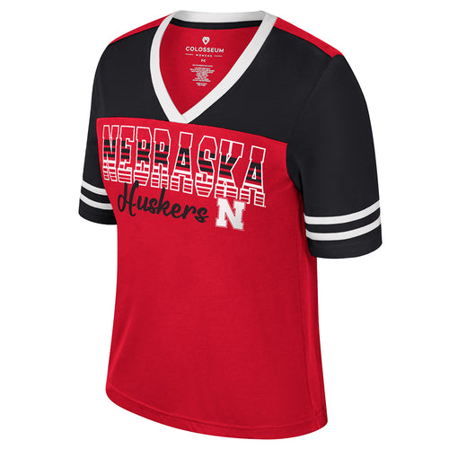 Women's Nebraska Huskers Crown of Fire T-Shirt - NEBRASKA