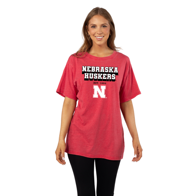 Women's Nebraska Huskers Effortless T-Shirt - RED