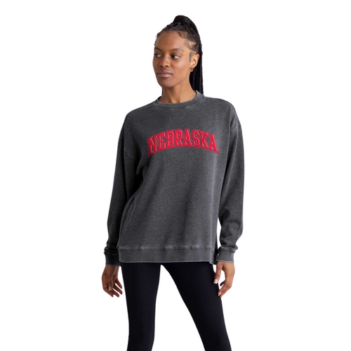 Women's Nebraska Huskers Extra Credit Puff Crew - NEBRASKA