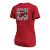 Women's Nebraska Huskers Floral Football T-Shirt - RED