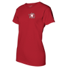 Women's Nebraska Huskers Floral Football T-Shirt - RED