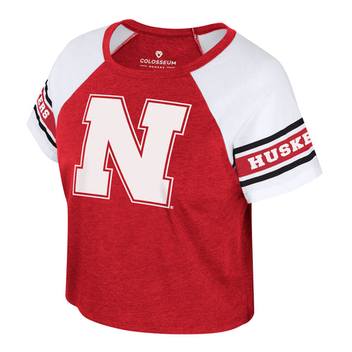 Women's Nebraska Huskers Gloria Crop T-Shirt - NEBRASKA