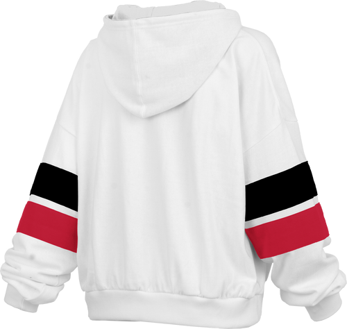 Women's Nebraska Huskers Kelly Sequin Hoodie - WHT - NEBRASKA