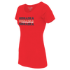 Women's Nebraska Huskers Outlined T-Shirt - RED