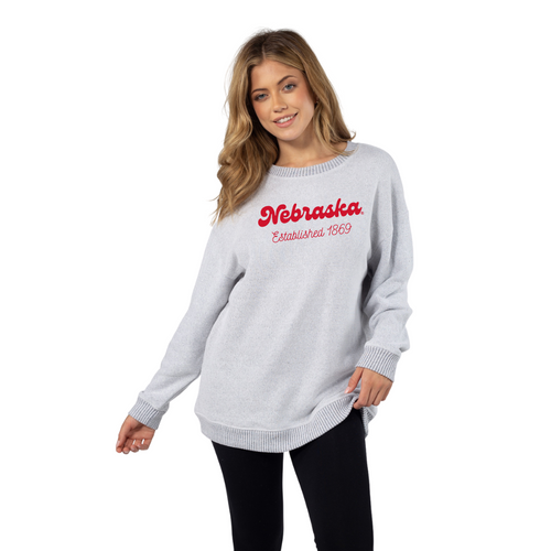 Women's Nebraska Huskers Plus Warm Up Sweater Fleece - NEBRASKA