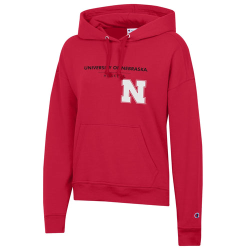 Women's Nebraska Huskers Powerblend Fleece Hoodie - SCARLET