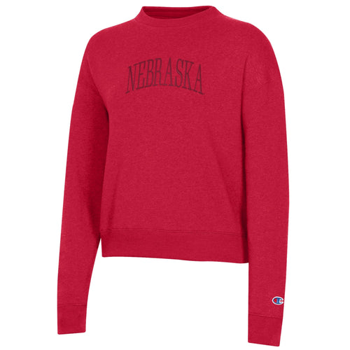 Women's Nebraska Huskers Triumph Fleece Crew - SCARLET