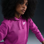 Women's Nike Club Fleece Hoodie - 518 - HOT FUCHSIA