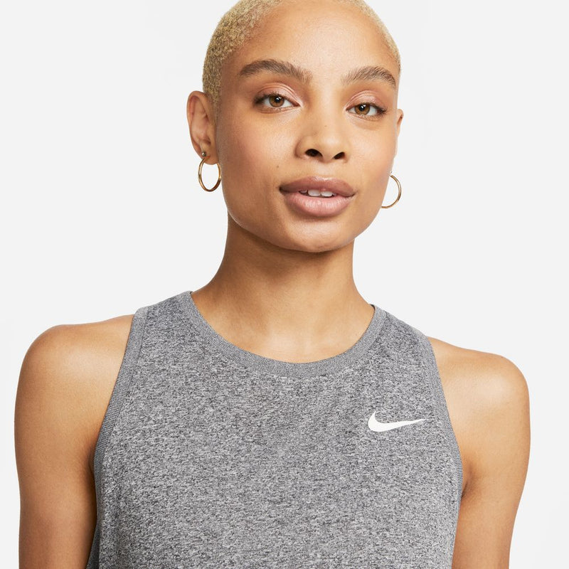 Women's Nike Dri-FIT Training Tank Top - 011 - HEATHER BLACK