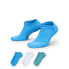 Women's Nike Everday+ Cushion No-ShowSocks 3-Pack - 937 BLUE