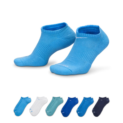 Women's Nike Everday Plus Cushioned No-Show Socks - 6 Pair - 937 BLUE