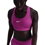 Women's Nike Medium Support Swoosh Bra - 518 - HOT FUCHSIA