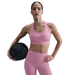 Women's Nike Medium Support Swoosh Bra - 699 - ELEMENTAL PINK