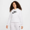 Women's Nike NSW Club Graphic Fleece Hoodie - 051 - BIRCH