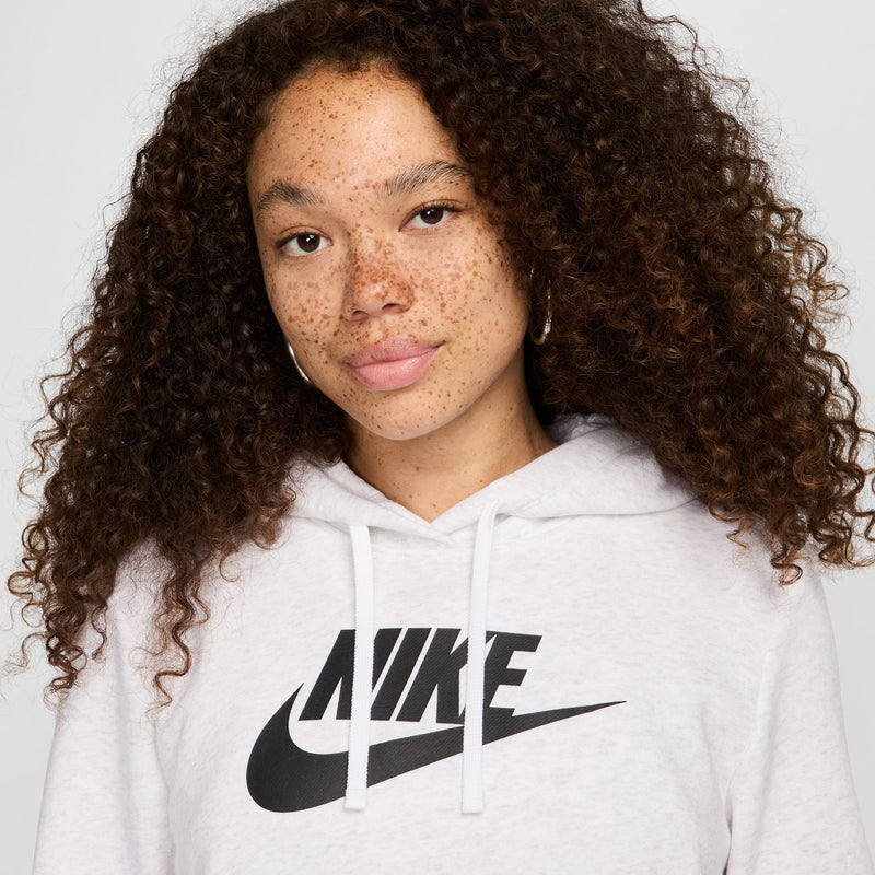 Women's Nike NSW Club Graphic Fleece Hoodie - 051 - BIRCH