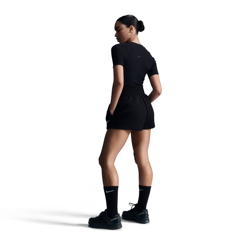 Women's Nike Nsw Phoenix Fleece High-Waisted Short - 010 - BLACK