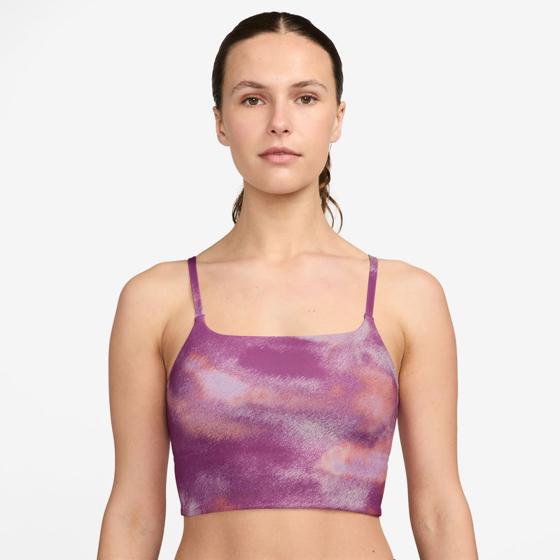 Women's Nike One Convertible Longline Printed Bra - 518 - HOT FUCHSIA