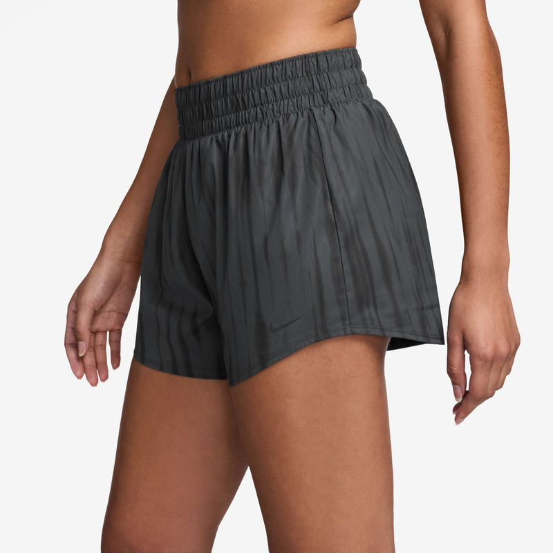 Women's Nike One High-Waisted 3" Printed Shorts - 060 - ANTHRICITE