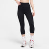 Women's Nike One High-Waisted Crop Leggings - 010 - BLACK