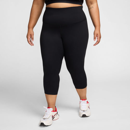 Women's Nike One Plus High-Waisted Crop Leggings - 010 - BLACK