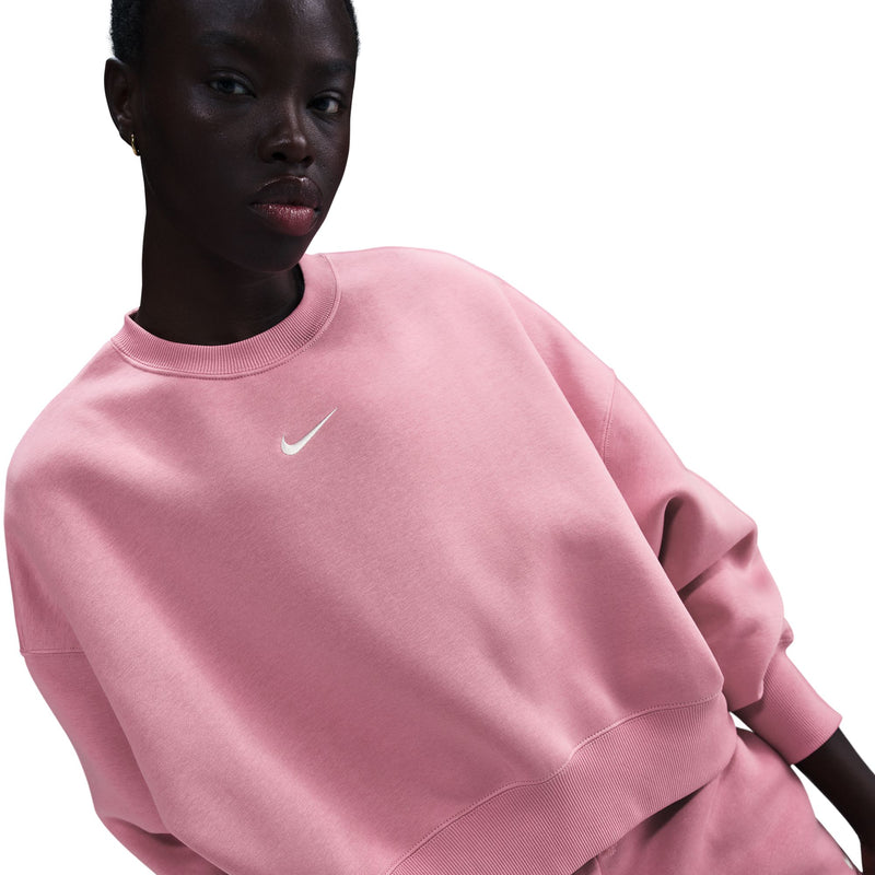 Women's Nike Phoenix Over-Oversized Fleece Crew - 699 - ELEMENTAL PINK