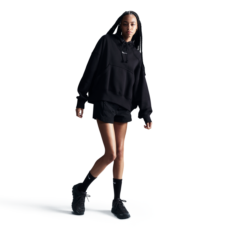 Women's Nike Phoenix Over-Oversized Fleece Hoodie - 010 - BLACK