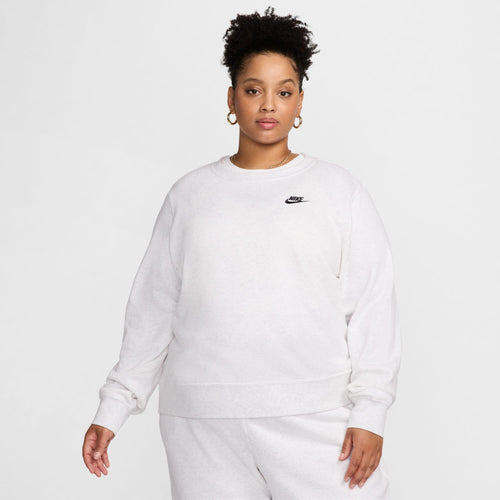 Women's Nike Plus Club Fleece Crew - 051 - BIRCH