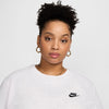 Women's Nike Plus Club Fleece Crew - 051 - BIRCH