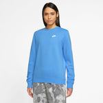 Women's Nike Sportwear Club Fleece Sweatshirt - 412 - UNIVERSITY BLUE